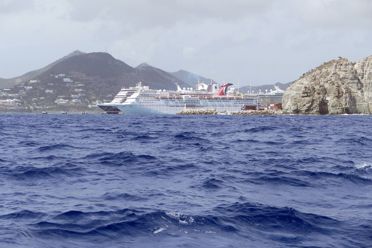 01. Sint Maarten, Philipsburg, les paquebots sont omniprésents