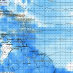 02. Carte des précipitations (le bleu foncé indique les fortes pluies)