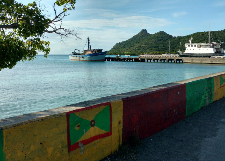 03. Cariacou, Tyrell bay, le quai du ferry pour Grenade