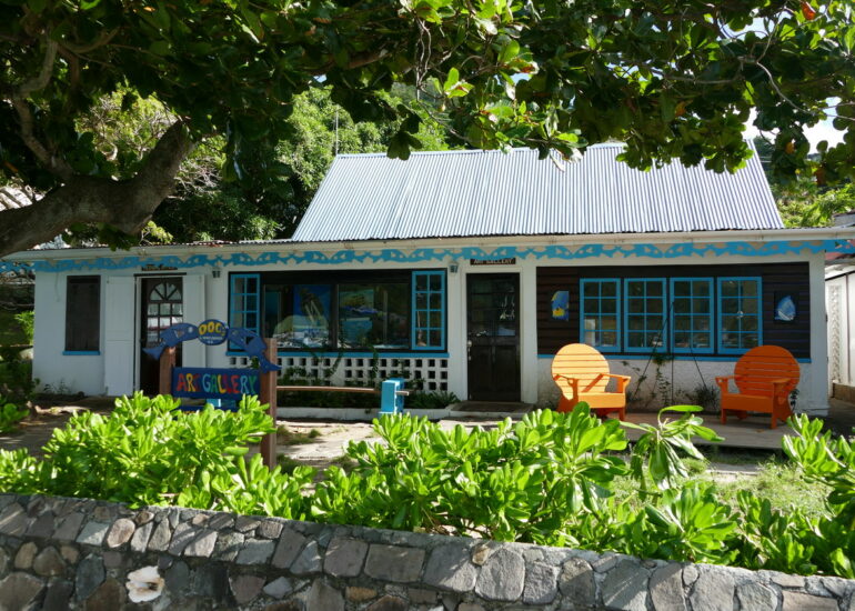 07. Bequia, Port Elisabeth, le cabinet médical fait aussi galerie d'arts