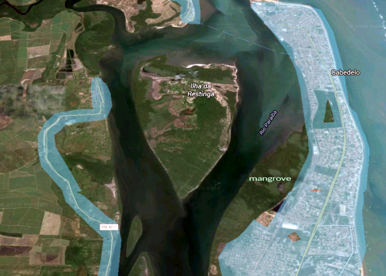 1. Carte de l'entrée du fleuve Paraiba