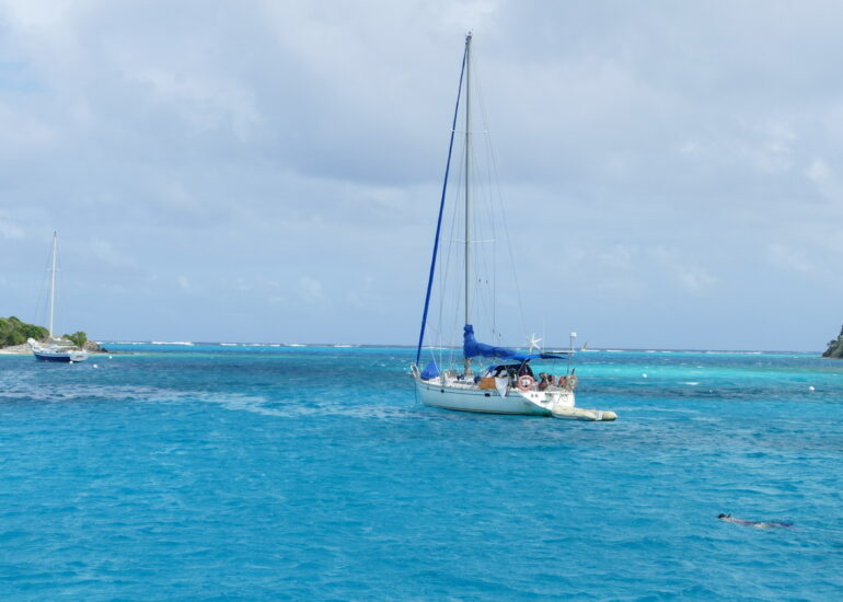 12. Les Tobago cays, mouillage entre Petit Rameau et Petit Bateau