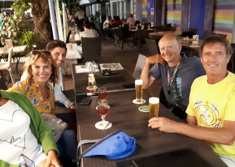 13. St Martin, Marigot, avec Florence et Jean à l'Arhawak, notre restaurant préféré