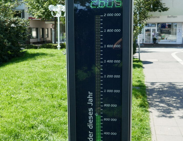 15. Bonn, le compteur à vélos en plein été