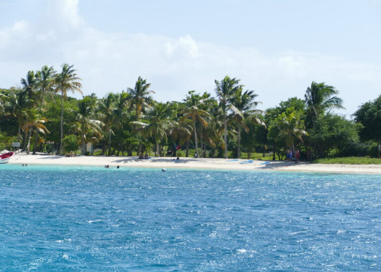 15. Les Tobago cays, la plage et le restaurant de Petit Bateau