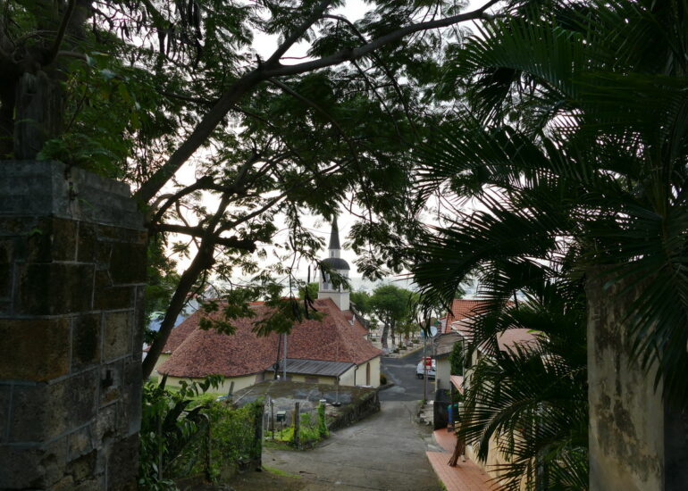 16. La Martinique, le calvaire de Ste Anne ; en redescendant vers l'église