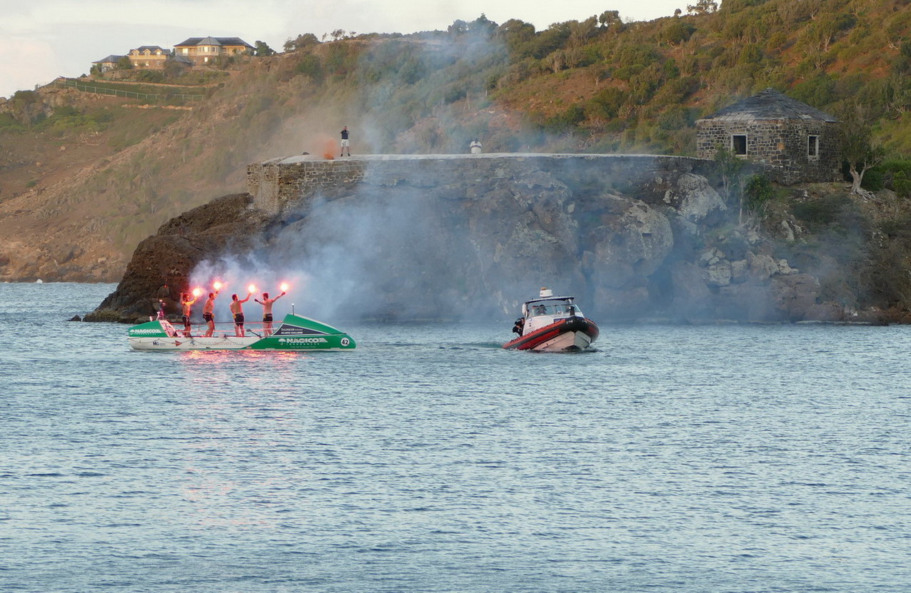 19. Antigua, English harbour, l'arrivée de l'Atlantic challenge