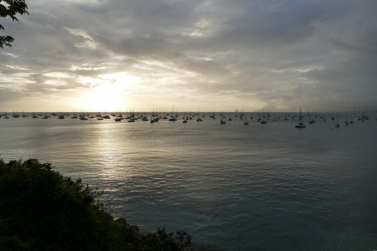 19. La Martinique, le mouillage de Ste Anne ; il y a du monde !