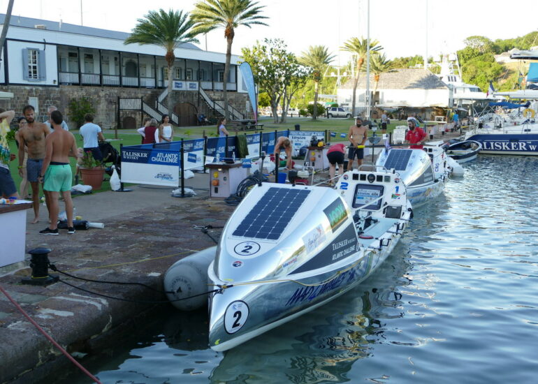 22. Antigua, English harbour, le quai de l'Atlantic challenge