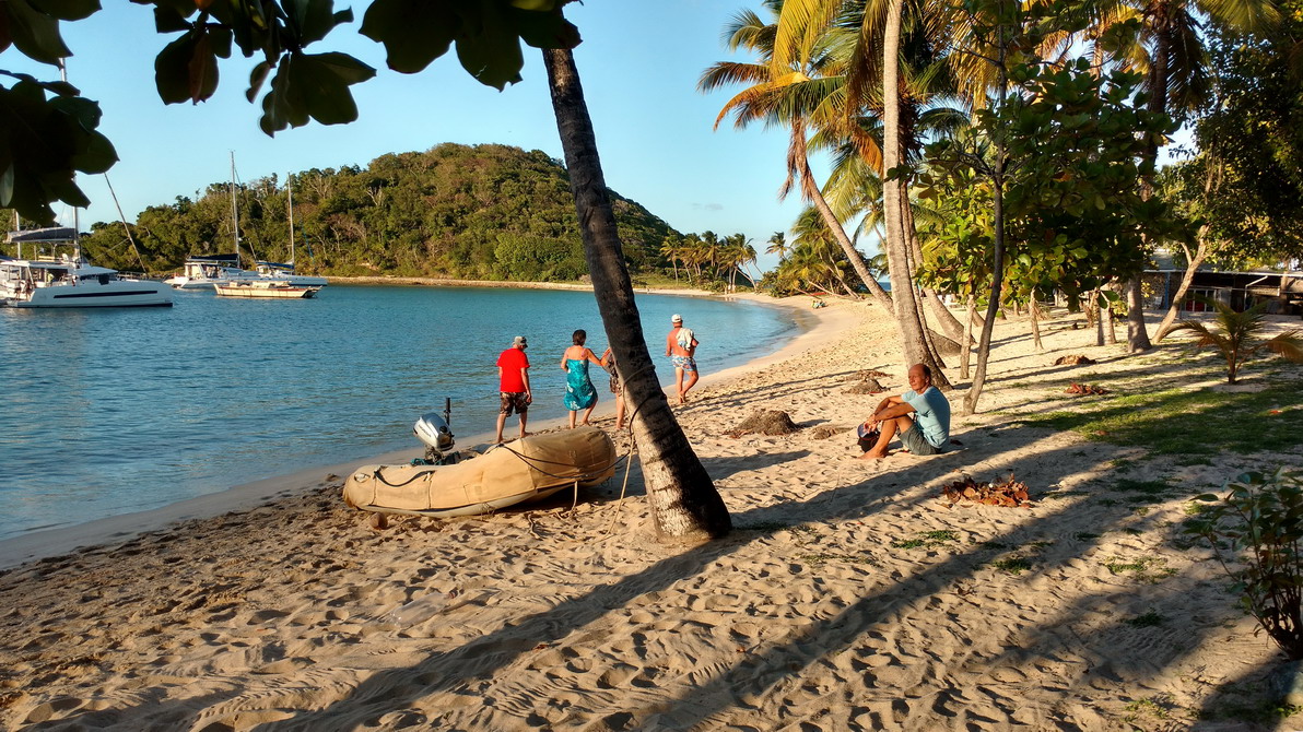 22. Mayreau, la plage de Salt whistle bay