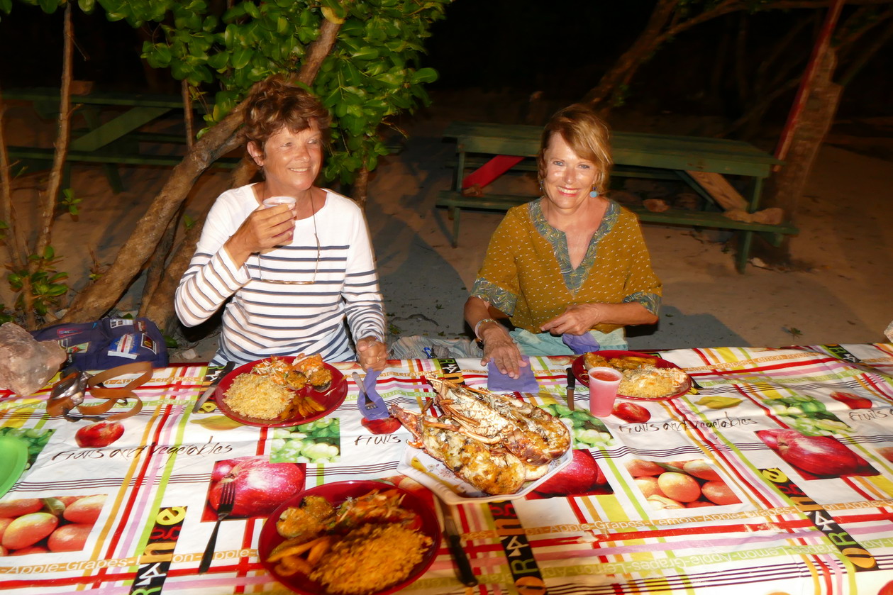 23. Les Tobago cays, un plat de langoustes