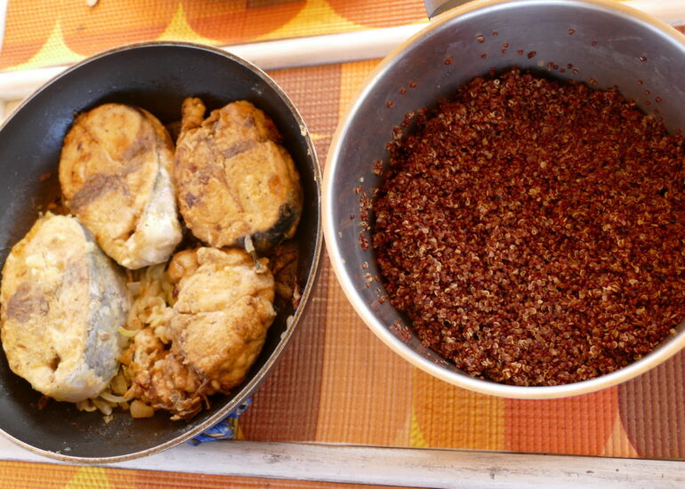24. Darnes de thon frais et quinoa au menu