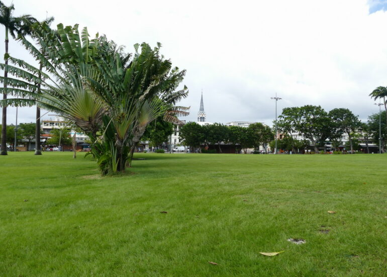 27. Fort-de-France ; Fort-de-France ; la Savane, un ancien marécage au pied du fort St Louis