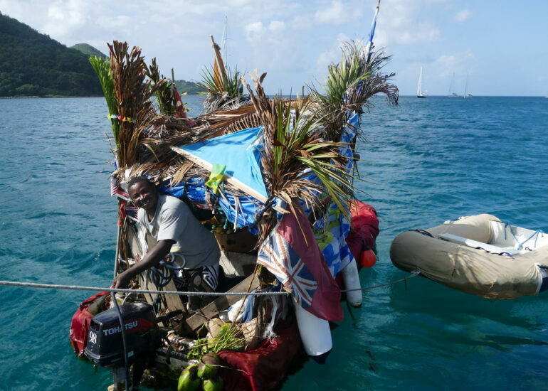 31. Ste Lucie, Rodney bay, notre marchand de fruits et légumes