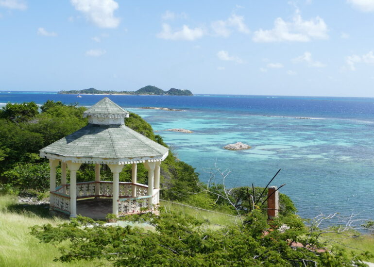 34. Union island, vue sur Palm island