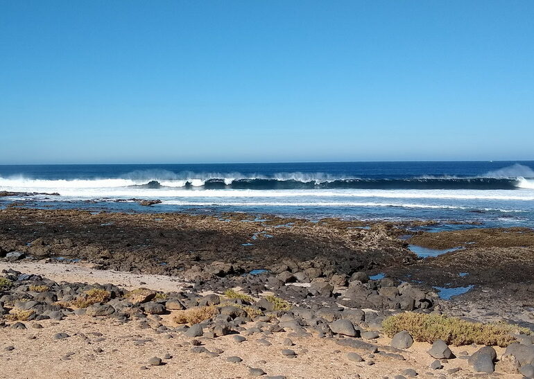 37. La Graciosa - la côte ouest et ses énormes rouleaux