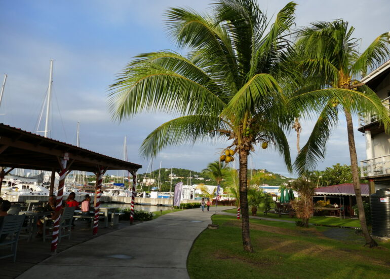 37. Ste Lucie, Rodney bay, la marina IGY, les restaurants au bord de l'eau