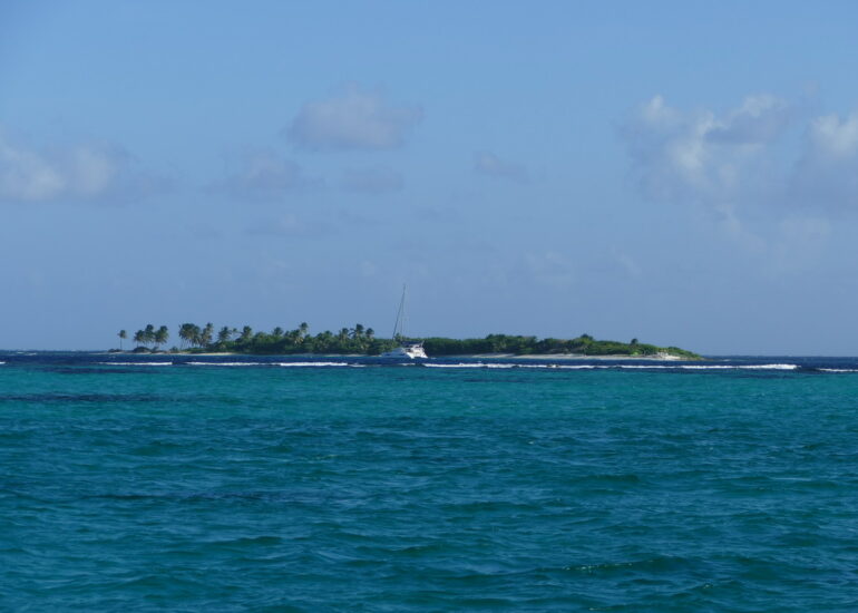 38. Les Tobago cays, le mouillage de Petit Tabac derrière le reef