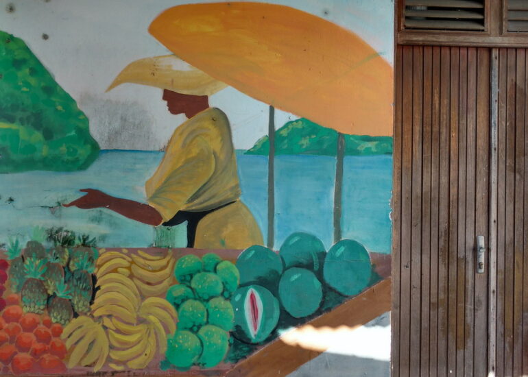 41 La Guadeloupe ; Deshaies, le marché