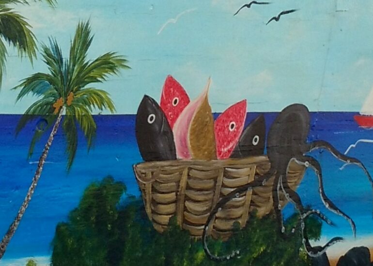 42. La Guadeloupe ; Deshaies, le marché