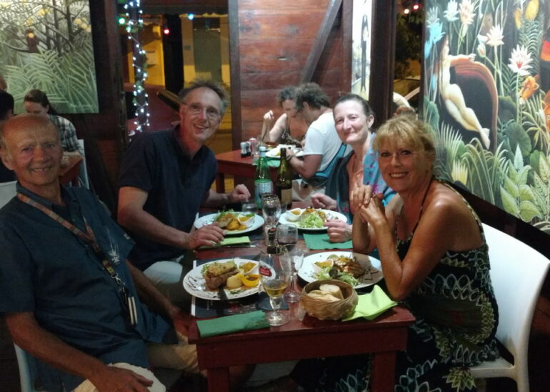 44. La Guadeloupe ; Deshaies, restaurant La Caz' du douanier (à recommander)