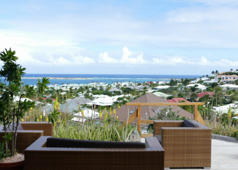 44. St Martin, la côte orientale, vue du restaurant El Rancho del Sol