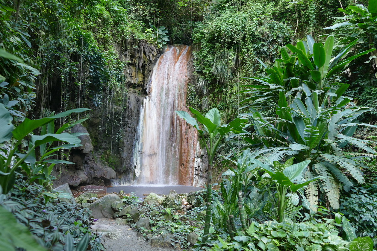 45. Soufriere, le jardin botanique, la cascade