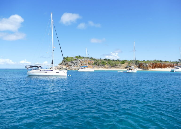 48. St Martin, ilôt Tintamarre, la zone de mouillage