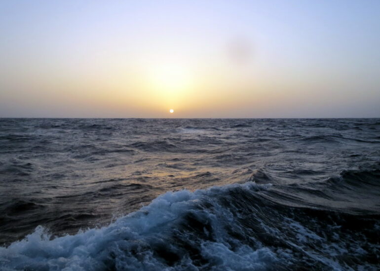 5. En route vers le sud, premier coucher de soleil