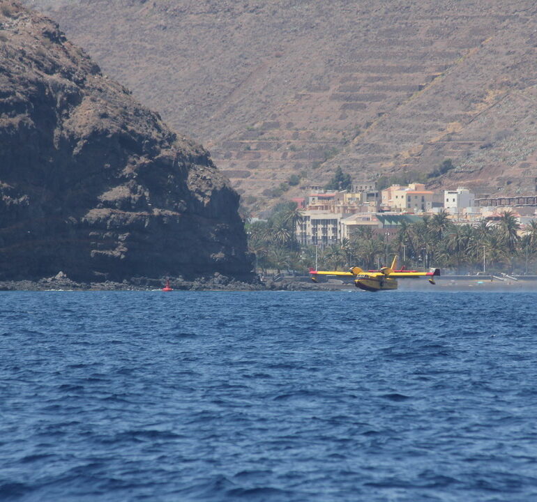 22. Île de La Gomera, grave incendie au centre de l'île, visite compromise