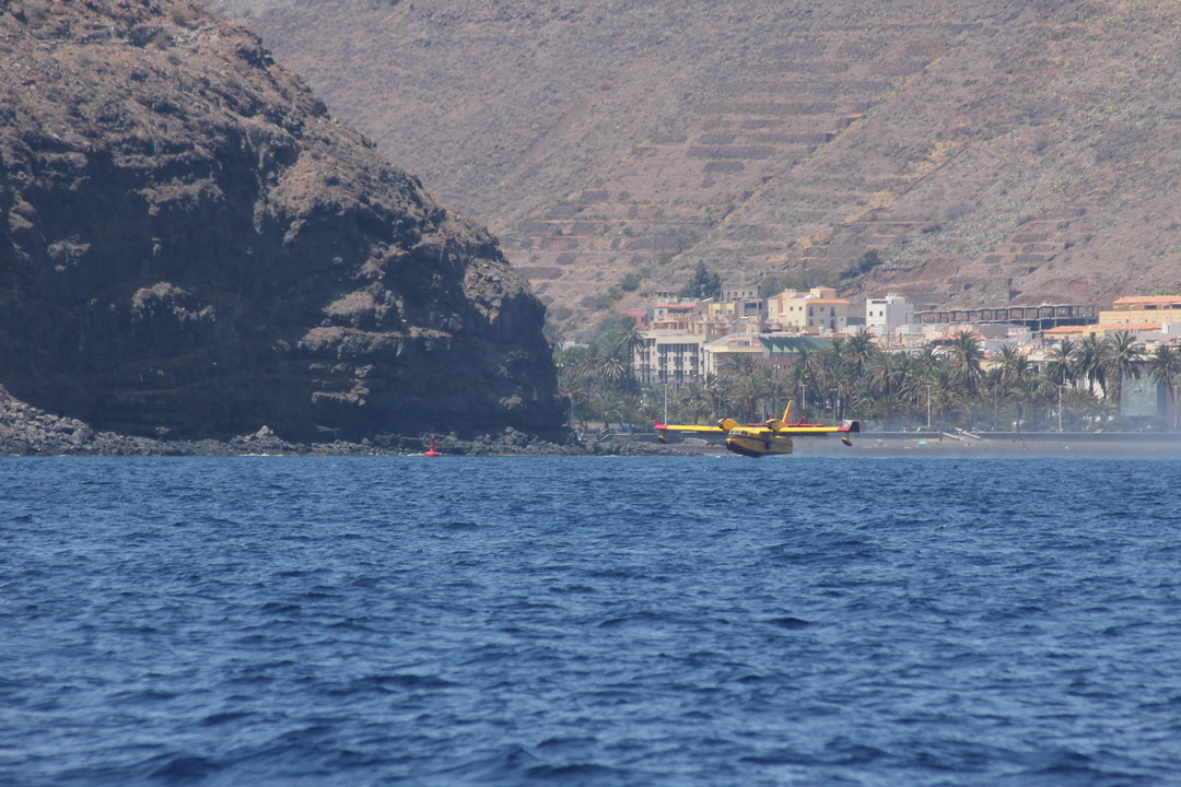 22. Île de La Gomera, grave incendie au centre de l'île, visite compromise