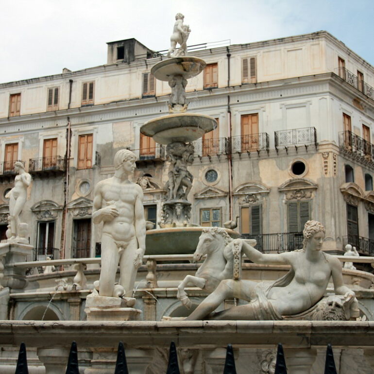 34. Palerme, la fontaine de la piazza Pretoria